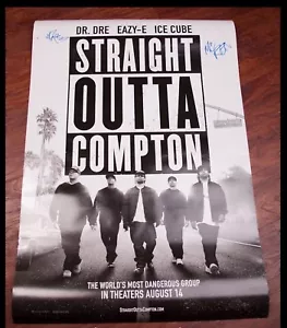 GFA N.W.A. DJ Yella MC Ren * STRAIGHT OUTTA COMPTON * signiertes Filmposter COA - Bild 1 von 4