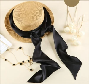 Real Silk Scarf for Ladies Silk A thin, narrow multifunction  ribbon   - Picture 1 of 5