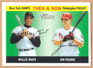 2004 Topps Heritage / Then & Now #TN1 Willie Mays/ Jim Thome [NM/MT]