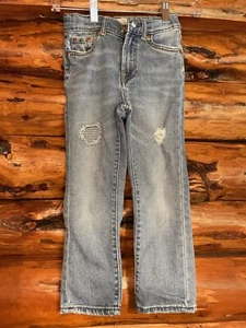 Levi’s High Rise Ankle Straight Distressed Blue Jeans Size Girls 6R - Picture 1 of 6