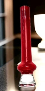 1970er Marquis Samba Waterford Kristall rote Röhre klassischer Stil Knospenvase 12" hoch - Bild 1 von 7