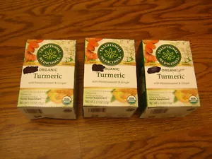 3 Traditional Medicinals Organic Turmeric Tea 16 Tea Bags Ea EXP 12/2025 SEALED - Picture 1 of 8