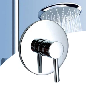 1/2” Brass Mixer Faucet Hot&Cold Wall Mount, One Way Tub Shower Valve Mixer - Picture 1 of 11