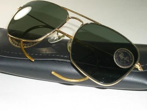 1970's 58MM VINTAGE B&L RAY BAN GEP G15 WRAP-AROUNDS CARAVAN AVIATOR SUNGLASSES - Picture 1 of 10