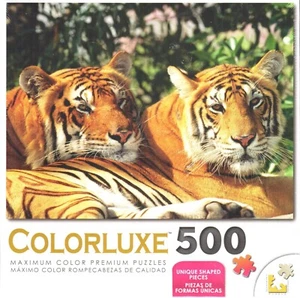 Colorluxe 500 Piece Puzzle - Asian Bengal Tigers - Picture 1 of 1