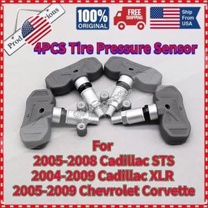 4Pcs Tire Pressure Monitoring System Sensor 25758220 for 2005-2008 Cadillac STS - Picture 1 of 6