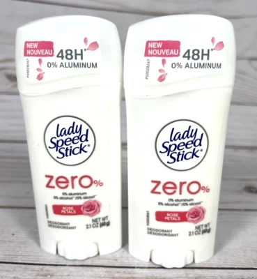 Desodorante antitranspirante Lady Speed Stick ZERO aluminio pétalos de rosa paquete de 2,1 oz Foto 1 de 4