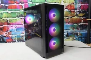 Custom RGB Gaming Desktop PC Intel Core i7 3.40 Quad 32 GB SSD Nvidia RTX 4060 - Picture 1 of 8