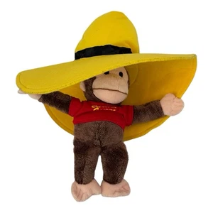 Gund Curious George GRANDE Cappello Giallo 12” Peluche Universal Studios - Foto 1 di 7