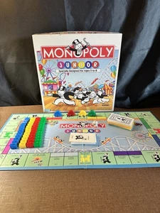 Vintage 1996 Monopoly Jr Junior Game Complete Chance Money Cars Die EUC - Picture 1 of 7