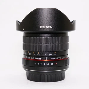 Objetivo ojo de pez Rokinon 8 mm f3,5 UMC USADO para Canon EOS - Imagen 1 de 4