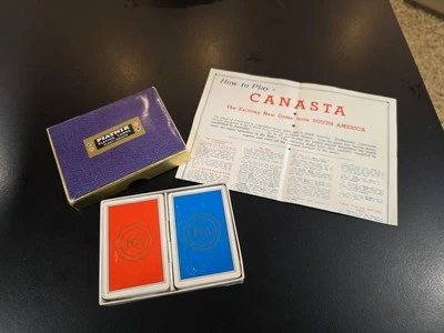 Canasta Playing Cards with Points Cards - Piatnik - VINTAGE - Complete - FCA - Image 1 of 4