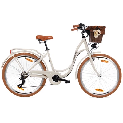 Goetze Mood 26 Zoll City Bike, Damenfahrrad, 6-Gang, LED-Lichter, V-Brake, Korb! - Bild 1 von 4