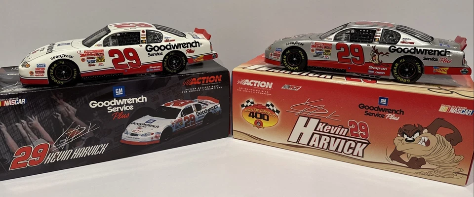 Kevin Harvick #29 escala 1/24 edição limitada ação NASCAR lote de 2 Looney Tuned - Imagem 1 de 4