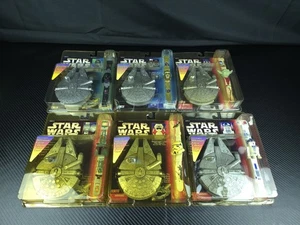 1996 Star Wars Collector Timepiece Watch With Millennium Falcon Case Lot Of 6 - Picture 1 of 15