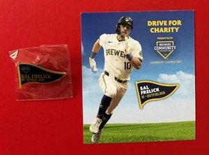 MILWAUKEE BREWERS SAL FRELICK Collector Player Pin & Baseball Card 2025 MLB SGA - Picture 1 of 7