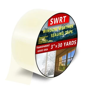 3”x30yd/90ft Transparent Door and Window Weather Stripping Tape, Window Insul... - Picture 1 of 6