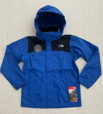 North Face Boy Dryvent Resolve Reflective Waterproof Windbreaker Hoodie Blue-M - Image 1 of 4