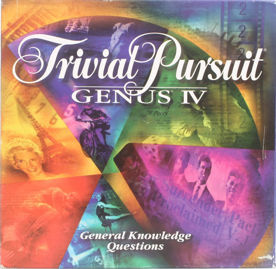 Trivial Pursuit Board Game IV Genus Edition 4 Parker Brothers 1996