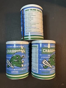 Tulane University commemorative coffee can PJ's coffee sealed 3 cans - Picture 1 of 7