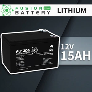 12V 15AH Fusion Lithium Deep Cycle Solar Caravan Marine UPS LiFePO4 Battery - Picture 1 of 1