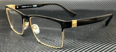 VERSACE VE1285 1443 Black Gold Men's 58 mm Eyeglasses - Image 1 of 4