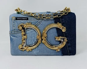 DOLCE & GABBANA DOLCE GABBANA Denim DG Logo Girls Shoulder Bag Blue Must Have! - Imagen 1 de 10