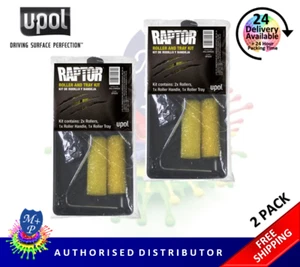 Bandeja de rodillos y pintura UPOL U-POL Raptor 4" mini paquete de rodillos de espuma / conjunto x 2 - Imagen 1 de 3