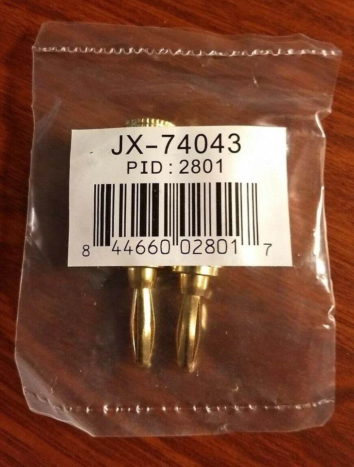 Enchufes banana para altavoz enchapados en oro Monoprice 2801 - 1 par - tornillo cerrado Foto 1 de 1