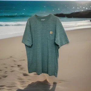 Camiseta Carhartt XL Calce Suelto Verde Kelly Peso Pesado Manga Corta Bolsillo Camiseta - Imagen 1 de 22