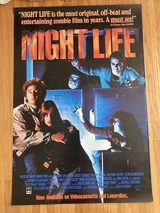 Night Life Rare HTF Zombie movie vhs OOP Horror vintage cult promo poster 1999 - Picture 1 of 10