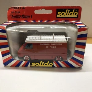 Citroen Solido Toner Gam Van I No.2118  Sapeurs  Pompiers De Paris Die Cast 1980 - Picture 1 of 12