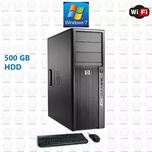 HP z200 Tower Core i5 3.2GHz 8GB RAM 500GB HDD DVD-RW Win7 32Bit Office 2021 - Picture 1 of 2