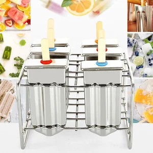 Stainless Steel Ice Pop Molds Ice Cream Ice Lolly Popsicle Stick Holder Maker US - Picture 1 of 12