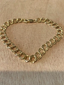 Brazalete Dije de 8 mm de corte de diamante de plata esterlina relleno de oro de 7,5 - Imagen 1 de 6