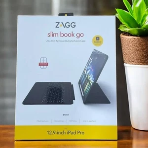 GENUINE ZAGG iPad PRO 12.9 (3rd) Gen Generation Case Slim Book Go Keyboard Cover - Picture 1 of 10