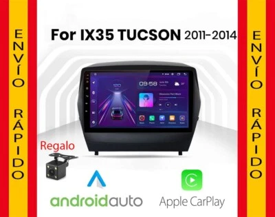 Radio Pantalla Android 13 GPS USB CARPLAY BT RDS WIFI para HYUNDAI TUCSON IX35 - Imagen 1 de 4