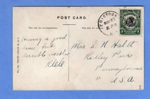 CANAL ZONE TO USA, CIRCULATED POSTCARD, CIRCA 1920, VERY NICE! - Picture 1 of 2