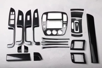 Kit de cubierta interior de auto de fibra de carbono negro 21 piezas para Nissan Sentra 2006-2012 Foto 1 de 4