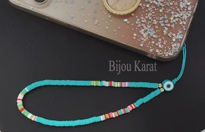 Nazar Handy Kette Evil Eye Perlen Handyhülle Anhänger Liebe Glück Auge Lanyard - Zdjęcie 1 z 12