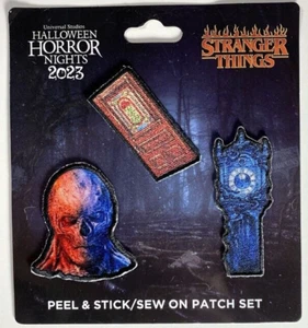 Halloween Horror Nights 2023 Stranger Things Peel & Stick/Sew on Patch Set of 3 - Picture 1 of 2