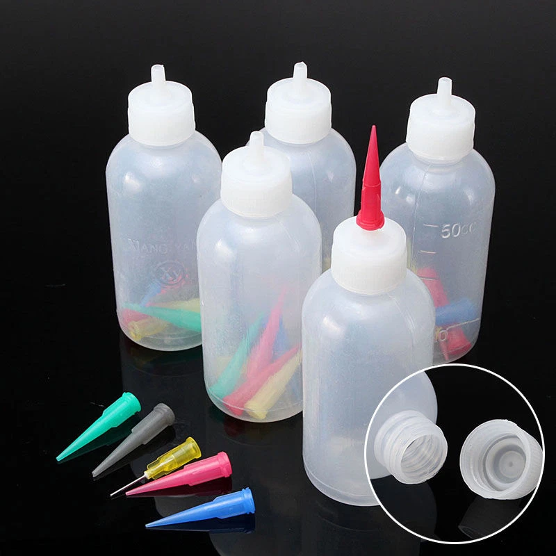 5PCS Plastic Squeeze Bottle Condiment Dispenser Ketchup Mustard Sauce Vinegar