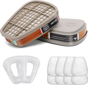 5N11 Cotton Filter/ 6001CN Filter Cartridge/ Cover For 6200 6800 7502 Respirator - Picture 1 of 18