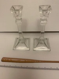 Crystal Candle Stick Holders, Pair, *New* - Picture 1 of 7