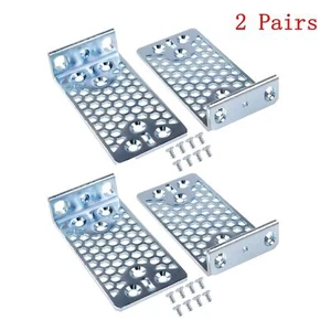 2 Pairs Rack Mount Kit For Cisco Catalyst 3850 2960 3650 Series C3850-RACK-KIT= - Picture 1 of 15