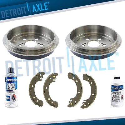 Rear Brake Drums + Brake Shoes for 2002 2003 2004 2005 - 2008 Toyota Corolla USA - Image 1 of 4