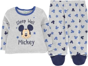 ✅ DISNEY Mickey Maus Mouse Baby Schlafanzug Jungen Hose Pullover Pyjama Set NEU - Bild 1 von 3
