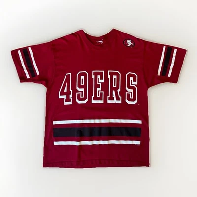 Camisa Vintage San Francisco 49ers XL Vermelha Anos 90 Salem Sportswear Jerry Rice AOP - Imagem 1 de 4