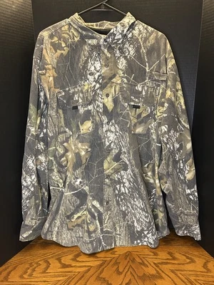 Vintage Mossy Oak Shirt Mens 2XL XXL Camouflage Hunting Fieldstaff Faded Camo - Image 1 of 4