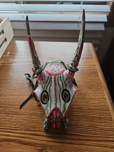 Natural Deer Skull Fantasy Wall Art Buck Creepy Bones Decor - Picture 1 of 10